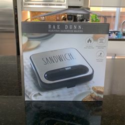 Rae Dunn Electric Sandwich Maker, Brand New Still In Box