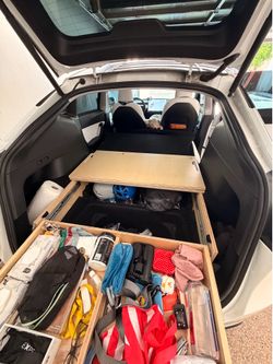 Tesla Model Y Storage sleeping platform