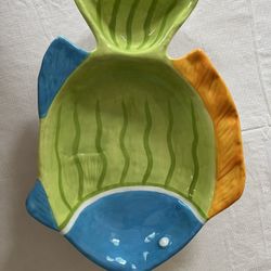 Ceramic Fish Appetizer Party Bowl 