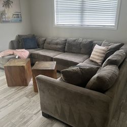 Large Grey Sectional Couch