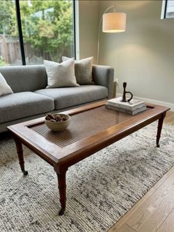 Vintage Lane Caned Coffee Table  Customization/DIY Project Regency Victorian Maximalist