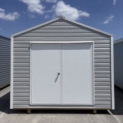 10x14 Forester Shed (Slate Gray/ White/ Ash Gray)