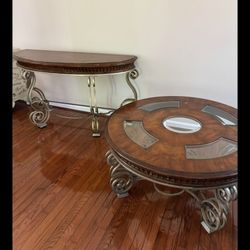 Hard Wood Center Table w/ Half Wall Table ....$550.0 ...obo