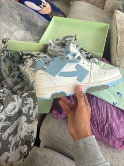 baby bluee size 9.5 offwhite shoes