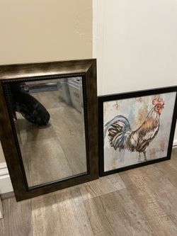 New Small Mirror & Rooster Picture!