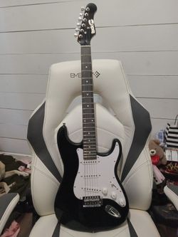 Electric Guitar Black N White Rock Jam