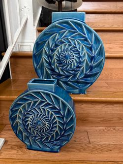 vintage "Zyklon" series ceramic vases designed by Cari Zalloni for Steuler Keramik in West Germany during the late 1960s to 1970s,