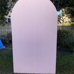 Pink Rigged Wood Arch Wall