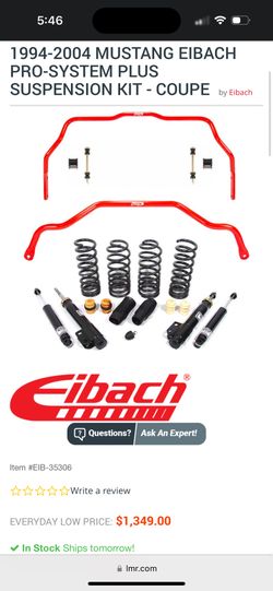 94-04 MUSTANG EIBACH PRO-SYSTEM PLUS SUSPENSION KIT - COUPE