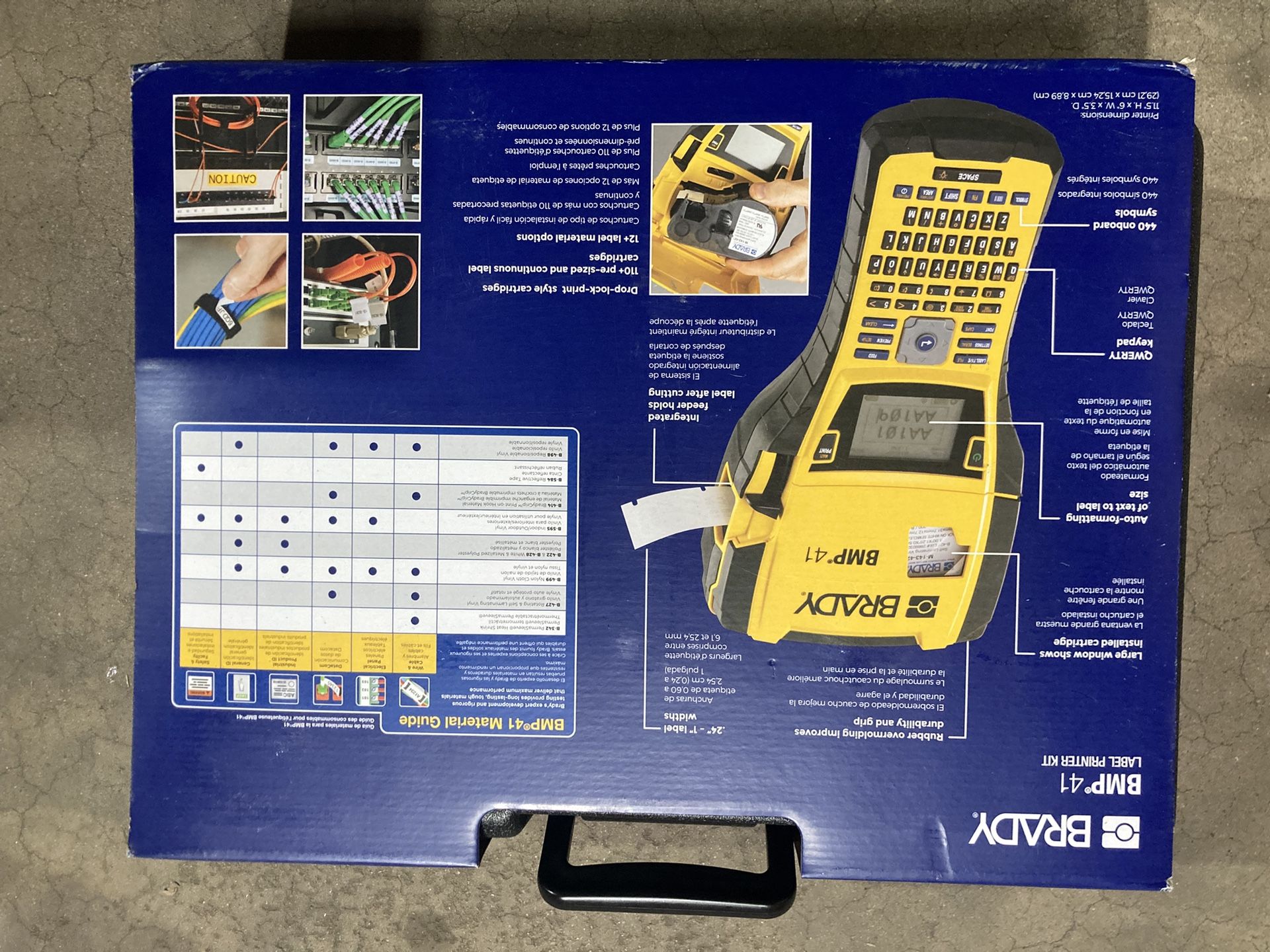 Brady BMP41 Portable Label Printer Kit Handheld 300 DPI w/ Case &Accessories NEW