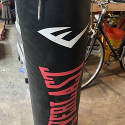 Punching Bag, Gloves And Wraps