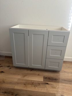 Bathroom Vanity Grey Cabinet 36”x18”x32”