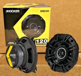 Kicker DS Series Car Speakers 4" 2-Way Coaxial Speaker System 120 Watts DSC40 🚨 Payment Options Available 🚨 No Credit Needed 🚨