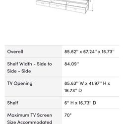 Floating Entertainment Center for TVs up to 70"