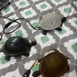 Vintage Turtle Lamps Set Of 3