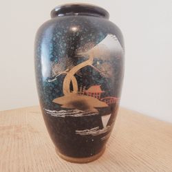 Ceramic Japanese Floral Vase