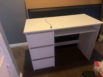 white desk