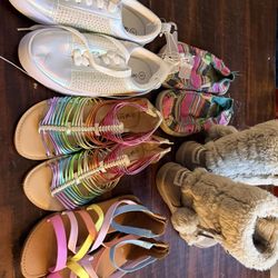 SZ 3 Girls Shoes 5 Pair (1 Sz 2 brand New)