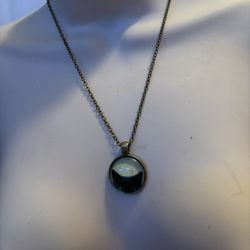 Black Cat Peaking Out Copper Pendant Necklace Jewelry 
