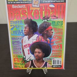 Signed NBA basketball Beckett magazine 2002