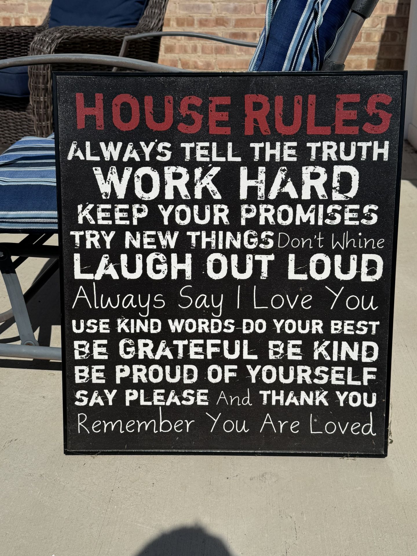 House Rules Sign