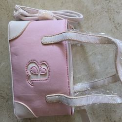 Crossbody "A" bag pink purse