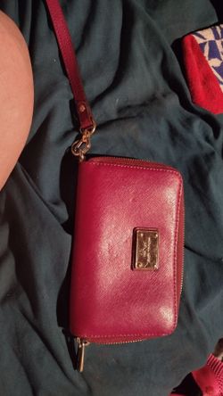 Michael Kors Red Saffiano Leather Wristlet