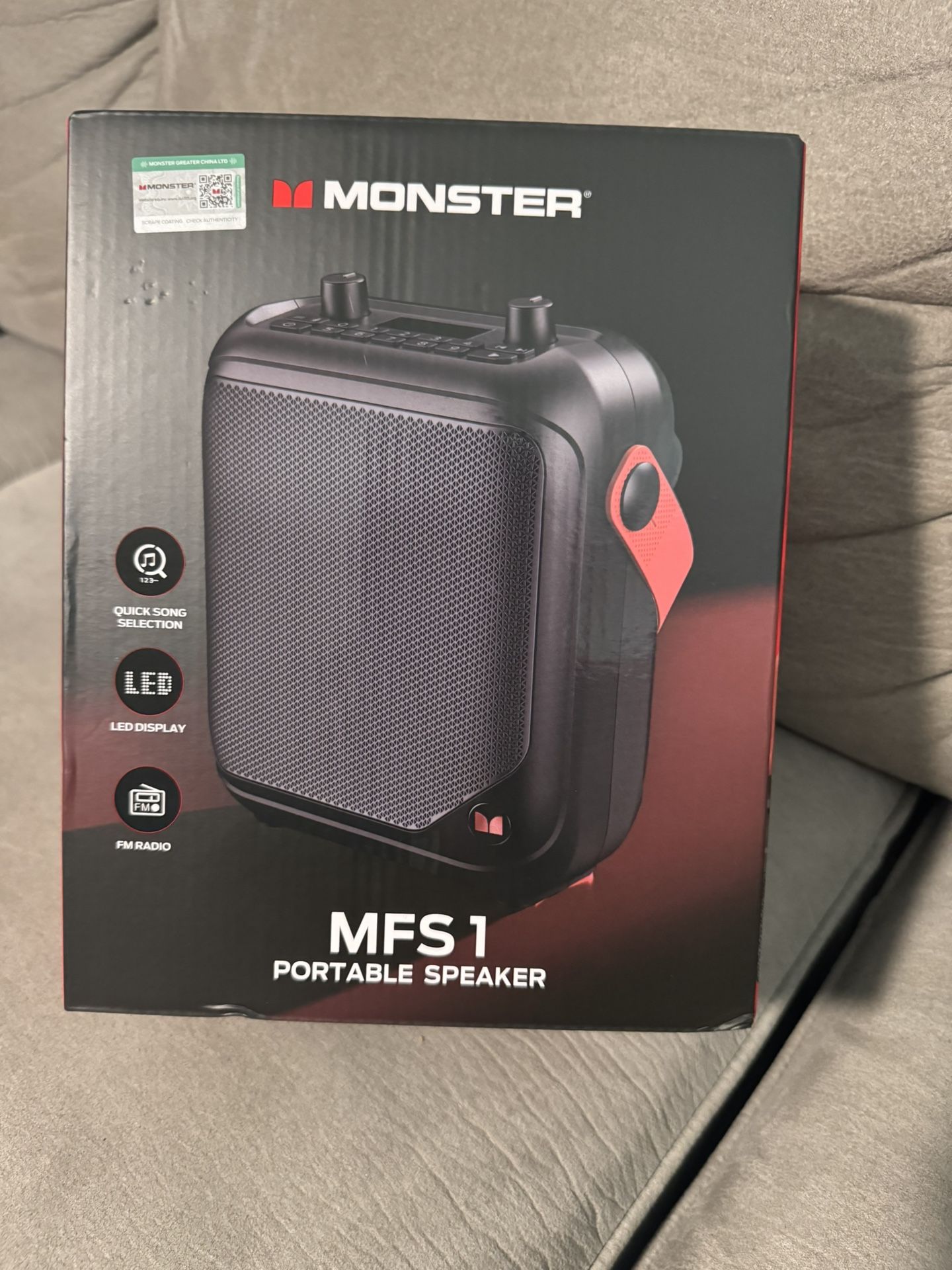 Monster Mfs1 Bluetooth And Radio Speaker Totally New 40 Watts 