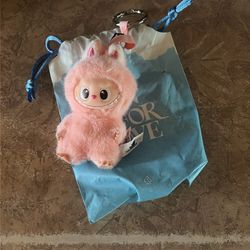 Letter U Pink Labubu