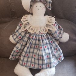 Vintage Carol Lockman Bunny Doll/elephant 