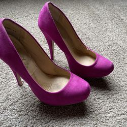 Pink/Fuschia High Heels Size 6.5
