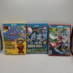 Wii U Lot 3 Mario Kart 8 Super Mario Maker New Super Mario Bros U