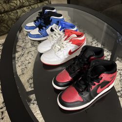 Jordan 1 Mids All 3 Pairs For $40