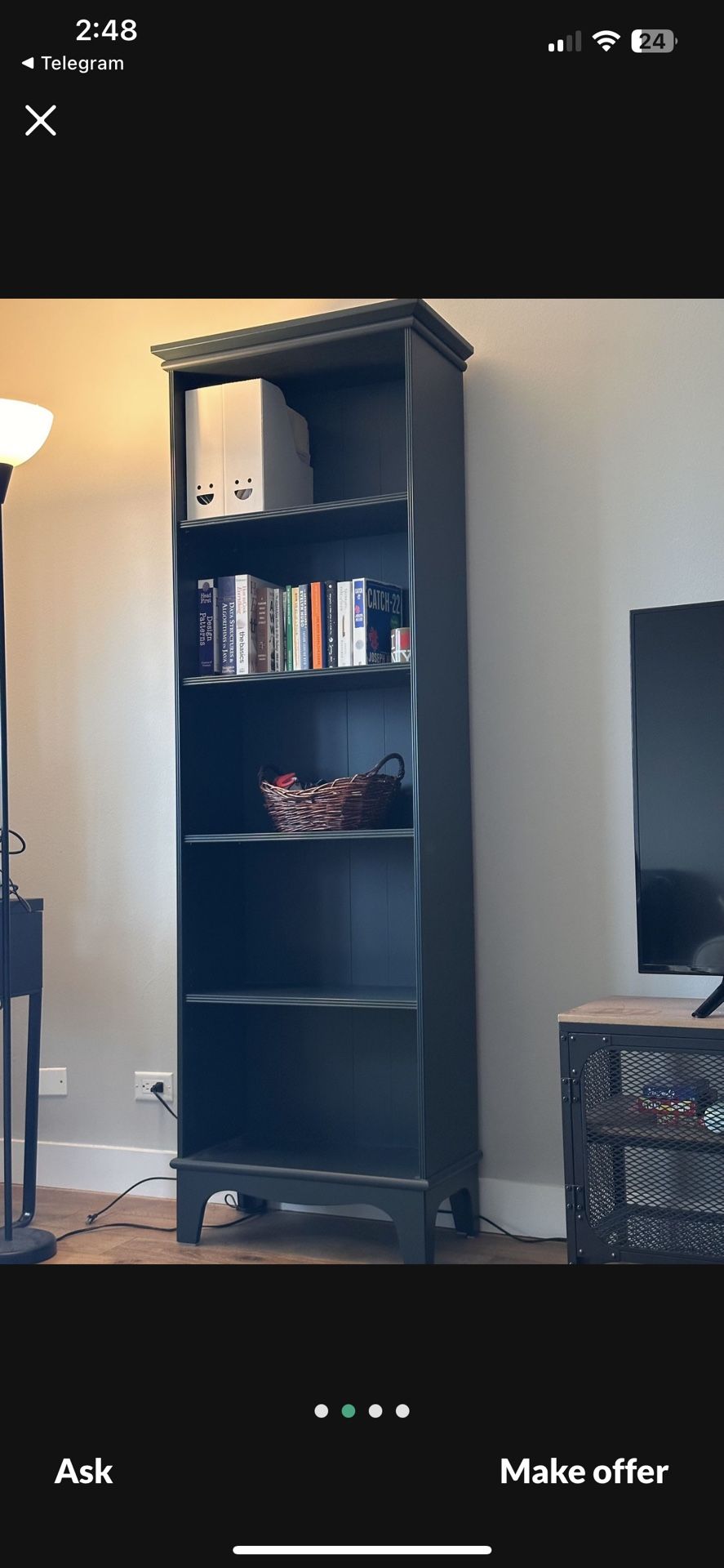 Teal Lommarp Bookcase