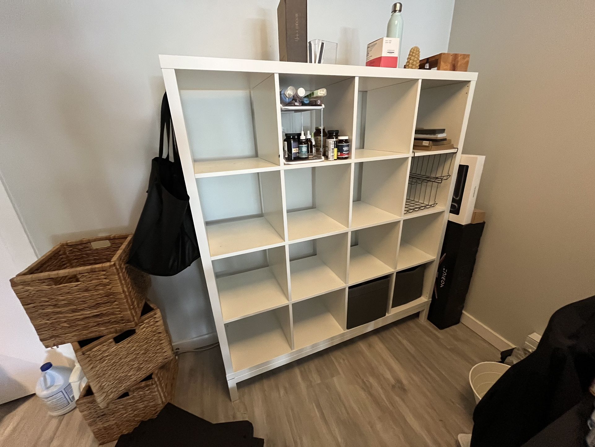 IKEA KALLAX 4x4 White Shelf Unit - Moving Sale!