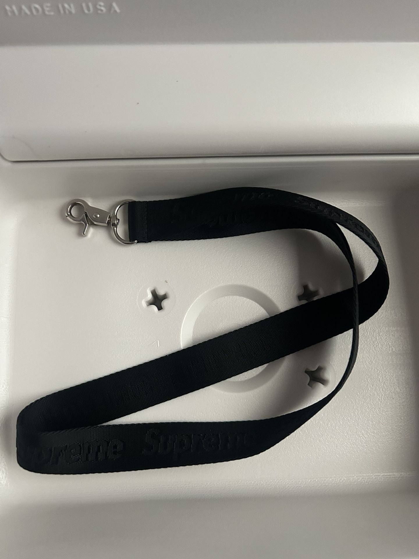 Supreme nylon key lanyard and New Era headband