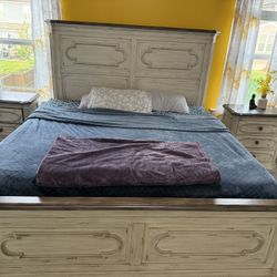 King Size Frame And Matters And Dressing Table and Side stands For $1400