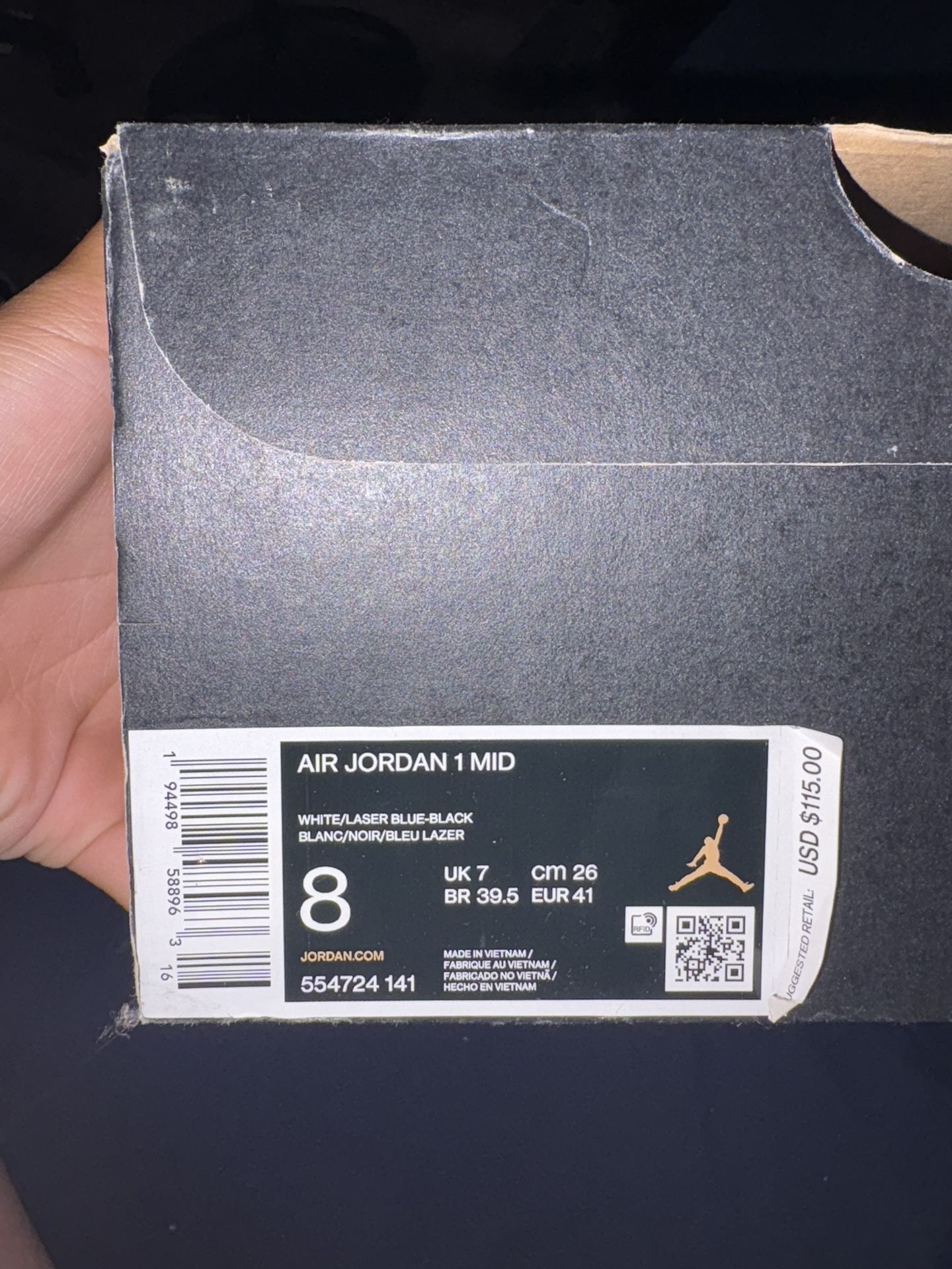 air jordan 1 mid lazer blue
