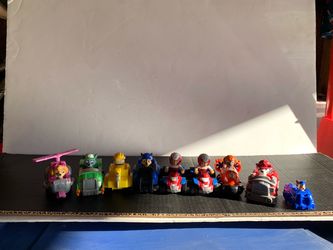 7 Original Paw Patrol Characters with Vehicles
