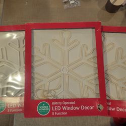 Large Christmas Snowflake 15 in LED Set Of 3