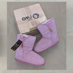 NEW UGG EMU pink suede merino wool warm winter boots womens size 4-5 EUR 36