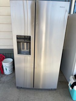 Whirlpool Stainless Steel Side-by-Side Refrigerator – Great Condition!