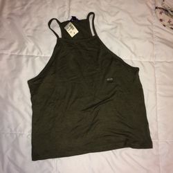 Olive green tank top