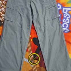 RARE Men's VOLCOM VLCMSTNSTCOUT Olive Green StoneBoard Utility 6 Pockets 34×44