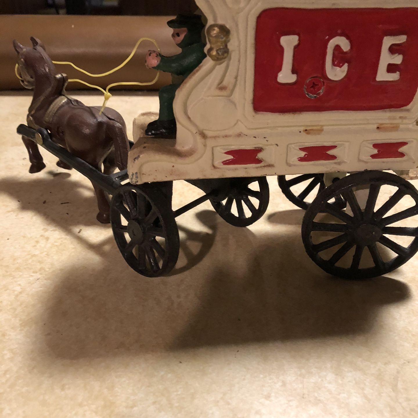 Antique Cast Iron Horse Drawn Wagon