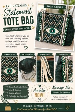 Beaded Tote-Seeing Eye