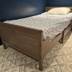 IKEA Kids Extendable Twin Bed- Gray 