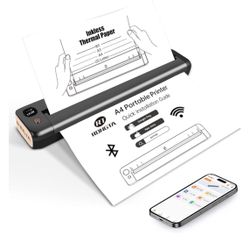 Rongta Portable Printer Wireless for Travel, Bluetooth WiFi Inkless Thermal Printers for 8.5" x 11" US Letter & A4 Size, Compatible with Android iOS P