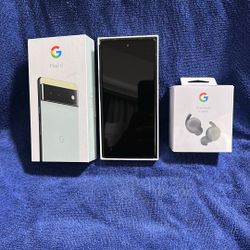 Google Pixel 6 and  Google Pixel Buds A-series 