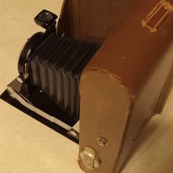 1934 Kodak Camera and Thick Leather Carrying Case